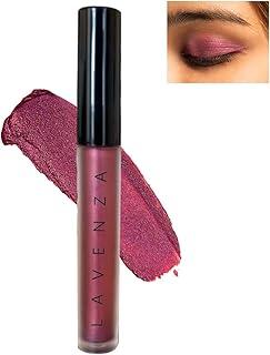 Lavenza Color Pop Berry Plum - Vegan Liquid Metallic Eyeshadow | Long-Lasting, Crease Proof, Smudge Proof | One Swipe Application | With Date Extract | 3.5 Ml