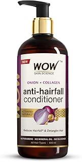 WOW Skin Science Red Onion Black Seed Oil Hair Conditioner With Red Onion Seed Oil Extract, Black Seed Oil & Hydrolyzed Wheat Protein - No Parabens, Mineral Oil, Silicones, Color & Peg - 500Ml,1 Count