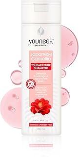 Youneek Pro Science Japanese Camellia Tsubaki Pure Shampoo | Boosts Volume & Density | Reduces Daily Hair Fall & Strengthens from Root to Tip | Revives Weak Hair & Nourishes Scalp | For All Hair Types | Sulphate & Paraben Free - 250ml