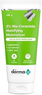 The Derma Co. 5% Nia-Ceramide Mattifying Moisturizer|For Oily to Acne Prone Skin|5% Niacinamide, 2% Ceramide|24 hrs. Moisturization|Panthenol, Allantoin & Zinc PCA|Oil-free Moisturizer|100 g