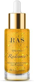 RAS Luxury Oils 24K Gold Radiance Elixir Face Serum for Glowing Skin & Skin Brightening | Face Oil | Nourish & Repair | Reduce Wrinkles , Acne & Dark Spots | ( 6 ml)