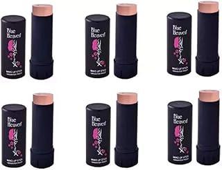 Blue Heaven Full coverage Matte Finish All Skin Xpression Make Up Stick - 01-06 (100% water Proof) Concealer (Pack of 6,Beige cream, 15 ml)