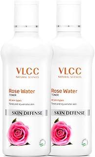 VLCC Rose Water Toner - 100ml (Pack of 2) - Tones & Rejuvenates Skin | Helps Maintain Skin's PH Balance | Helps Tighten the Pores and Gently Tones the Skin | With Rose, Aloe Vera, Mint, Date Fruit.