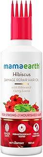 Mamaearth Hibiscus Damage Repair Hair Oil with Hibiscus & Curry Leaves for Strong & Nourished Hair|Repairs Rough, Dry & Damaged Hair|Makes Hair Smooth & Frizz Free|Suitable For All Hair Types (150ml)