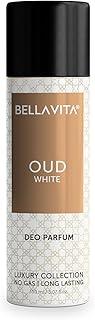 Bella Vita Luxury Oud White Body Deo 150ml | No Gas Deo for Man and Woman | Warm Woody, Fresh Citrus & Subtle Tobacco Notes | Long Lasting Body Spray