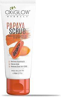 OxyGlow Herbals Papaya Scrub|Remove Blackheads|Reduce Acne|Remove Dead Skin Cells|Improve Skin Complexion|Smoothes Skin|Moisturises Skin Cells 100g