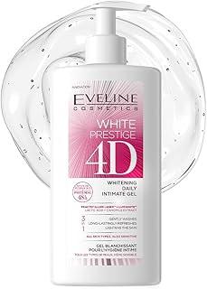 EVELINE COSMETICS 250ML White Prestige 4d Whitening Daily Intimate Gel, Gently Washes, Ensures Long-Lasting Feeling of Freshness & Comfort, Lightens the Skin