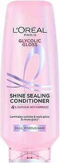 L’Oréal Paris Glycolic Gloss Shine sealing conditioner, powered by 4% Glycolic Acid, for dull hair, smoothens hair fiber for 3x more gloss, 175ml