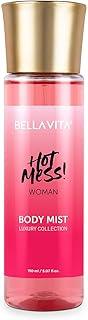 Bella Vita Luxury Hot Mess Woman Body Spray Mist Perfume with Citrus Mandarin, Passionfruit, Rose, Jasmine, Vanilla & Musk Long Lasting Fragrance, 150ML