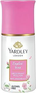 Yardley London English Rose Anti-Perspirant Deodorant Roll-On| Body Deodorant Roll-On For Women| 48-Hour Active Sweat Protection| Alcohol-Free | 50ml