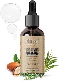 BIOFRESH Menz Beard Growth Oil - 30ml Onion Oil Helps Grow Patch Beard Oil for Thicker Beard Growth Hydrating Beard Oil for Grooming Moisturizing Hair Oil for Beard Shine for Mens