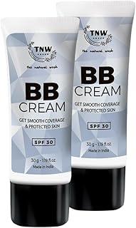 TNW-THE NATURAL WASH Ayurvedic BB Cream With SPF 30 Sun Protection for Daily Use 30g | Gives Instant Fairness & Perfect Glow Moisture Long Lasting, Lightweight BB Cream with Matte Finish (Pack of 2)