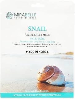 Mirabelle Snail Korean Face Sheet Mask For Hydration | Anti - Aging | (Pack of 2)