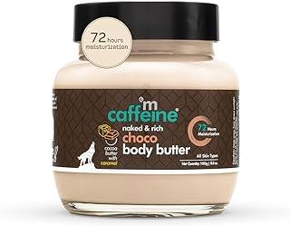 mCaffeine Body Butter for Dry Skin for both Women and Men | Shea Butter Moisturizer with Cocoa Butter & Caffeine | Body Cream for 72Hrs Moisturization | Non-Sticky for All Skin Types (100gm)