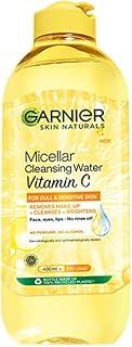 Garnier Vitamin C Micellar Cleansing Water - Anti Pollution Gentle Cleanser For Bright Skin, Dermatologically Tested, Vegan, Suitable For Dull Skin, For Men & Women, Remove 100% Dirt, Pollution, 400ml