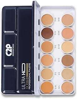 C2P Pro Dermashield 12-in-1 Concealer Palette for Face Makeup | Cream-Based Contour, Color Corrector & Foundation | Hides Blemishes & Dark Circles | High Coverage, Ideal for Oily Skin | 42g