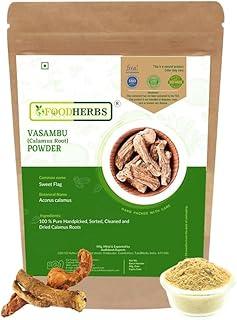 Foodherbs Vasambu Powder | 200g | Vacha | Sweet Flag | Acorus Calamus | Natural Herbal Powder | Supports Hair Growth, Dandruff & Lice Treatment | 100% Herbal