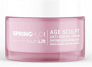 Spring H2O Age Sculpt Anti-Aging Cream – Reduces Wrinkles & Fine Lines | Hydrates & Firms Skin | With Peptides, Hyaluronic Acid | For Youthful, Glowing Skin