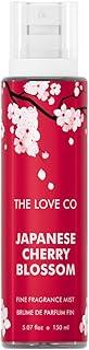 THE LOVE CO. Japanese Cherry Blossom Body Mist for Women 150 ml | Long Lasting Floral Fragrance with Sweet Scent | High on Fun | Travel Friendly Perfume Body Spray