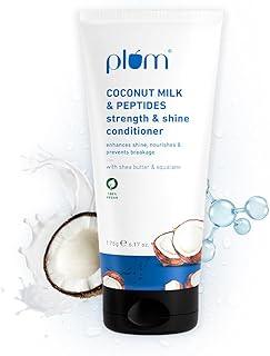 Plum Coconut Milk & Peptides Conditioner for Dull & Rough Hair I Provides Soft, Smooth & Silky Hair I Strengthen & Hydrate Strand | Hair Conditioner for Women & Men I 175g