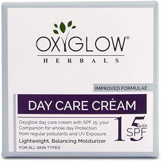Oxyglow Herbal Face Day Care Cream for all skin types and protects, repair the skin with SPF 15| Sun Protect Cream | 50Gram | Pack of 1