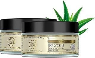Khadi Natural Protein Hair Cream for Soft & Shiny Hair | Natural Cream for Dry Hair | Paraben & Silicone-Free | Suitable for All Hair Types| Pack of 2(100 * 2, 200 gm)