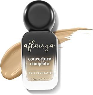 Aflairza Couverture Complete Dewy Liquid Foundation 30ml (02 Light) - Full Coverage, Lightweight, Dewy Finish, Water-Resistant, Long-Lasting, Hydrating & Nourishing, Paraben-Free