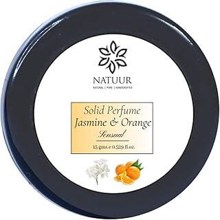 NATUUR - Solid Perfume Jasmine & Orange - 15g | Elegant & Subtle Fragrance | Gentle on Skin