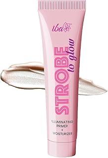 Iba Strobe to Glow Illuminating Primer + Moisturizer, 25gm | Skin Radiance Cream + Highlighter for Face | For Dewy Instant Glow | Boosts Hydration | Enriched Vitamin C | For All Skin Types | Halal Certified & Vegan Makeup