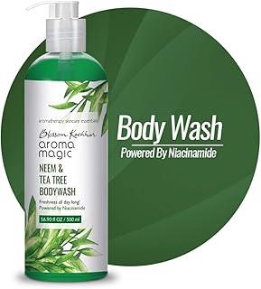 Aroma Magic Neem & Tea Tree Body Wash Pwrd by 5% Niacinamide | Removes harmful bacteria, protects with anti-microbial & antioxidant properties with neem oil, tea tree oil, Apple cider vinegar ?250ml