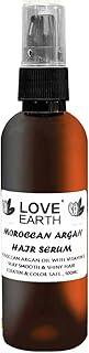 Love Earth Moroccan Argan Hair Serum Enriched With Goodness of Moroccan Argan Oil And Bhringraj For Frizz Free, Smooth & Shiny Hair 100ml