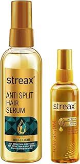 Streax Hair Serum Vitalized with Walnut Oil, For Hair Smoothening & Shine Anti Split Hair serum, 100 ml I with Bio - Elixir