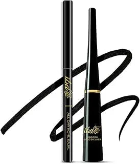 Iba Long Stay Liquid Eyeliner & All Day Kohl Kajal daily Eye Makeup Combo (Black) - Matte Finish | One Stroke Application | Quick Drying | 24Hr Long Lasting | Waterproof & Smudge Proof