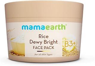 Mamaearth Rice Dewy Bright Face Pack with Rice Water & Niacinamide For Glass Skin 200g | DIY-like Texture | Gives Glass-Like Glow |Instant Brightness | Gel Cream Face Mask |Free From Harmful Chemicals