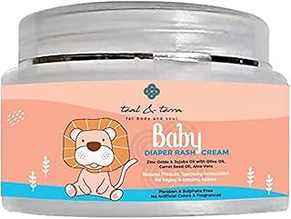 Teal & Terra Diaper Rash Cream for Newborns (50g) | Treats & Prevents Diaper Rashes | Enriched with Zinc Oxide, Jojoba, Olive, Carrot Seed Oils & Aloe Vera | Paraben & Sulfate Free | Clinically Tested