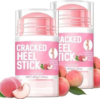 PROUDTORE Urea Foot Hand Cream Stick, Cracked Heel Repair Stick, Heel Balm for Dry Cracked Feet Treatment with Shea Butter & Coconut Oil, Moisturizes and Hydrates the Dry & Dead Skin- Peach Scent 40g