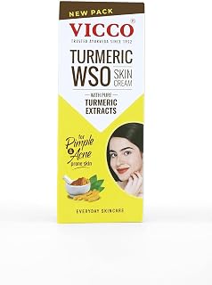 Vicco Turmeric WSO Cream | Ayurvedic Skin Care for Pimples, Dark Spots, Hyperpigmentation & Blemishes | Natural Skin Light