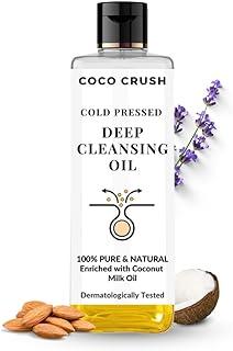 COCO CRUSH Natural Makeup Remover Oil With Vitamin E | Removes Waterproof Makeup | For All Skin Types | Removes Pollution & Dirt, Detoxifies & Clear Pores | Soft & Supple Skin (50ML)