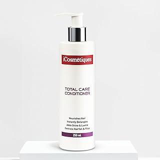 iCosmetiques Silicone Free Conditioner |Reduces Hair Fall & Frizz |Keratin, B5 |Mineral Oil and Paraben Free |Smooth & Nourished Hair |Unisex Total Care Formula |250ml