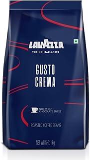 Lavazza Gusto Crema | Roasted Coffee Beans | Medium Roast | Arabica Robusta Blend | Bag|1000 Grams