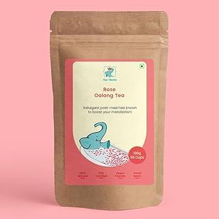 Tea Trunk Darjeeling Rose Oolong Tea | Whole Leaf Darjeeling Tea with Indian Rose (Gulab) Petals | Fresh & Flavourful | Improved Skin Health | Serve as Hot or Iced - 100 grams