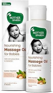 Mother Sparsh Nourishing Baby Massage Oil -100ml | With Almond & Avocado Oil | Non Sticky & Moisturizing Baby Oil for New Born