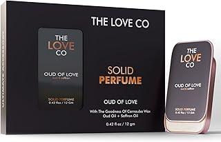 THE LOVE CO. Oud of Love Solid Perfume for Men & Women | Long-Lasting Woody & Spicy Fragrance Balm | Alcohol-Free, Travel-Friendly, Pocket Perfume Stick | Luxury Oud & Amber Scent