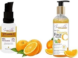 Iuvenis Veda Vitamin C Face Serum with Vitamin C Face Wash For Glowing & Brightening Skin For Men & Women (Pack of 2) 230 ml