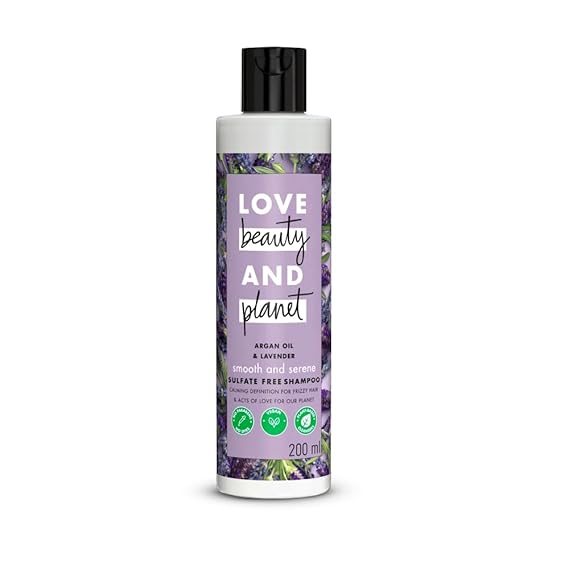 Love Beauty & Planet Argan Oil and Lavender Sulfate Free Smooth and Serene Shampoo | 200ML