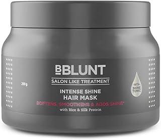 Bblunt Intense Shine Hair Mask with Rice & Silk Protein for Softer, Smoother & Shinier Hair | Softens & Smoothens Hair* | Adds Shine* | For Men & Women | 250 g