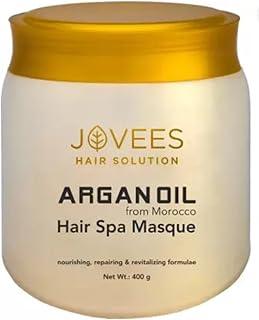 Jovees Herbal Argan Oil Hair Spa Masque For Dry & Damaged Hair | Intense Moisturizing Mask Provides deep conditioning & strength | With Moroccan Argan and Jojoba Oil | Gives Soft & Healthy Hair 400gm