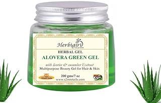 Herbigiri Herbal 100% Pure & Natural Alovera Gel(Green) For Glowing Screen l For Remove Excess Oil And Impurities 200GM l Made In India