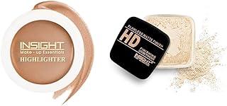 Insight Cosmetics Glitter Makeup Highlighter (3.5 gm) & Pressed Natural Finish Powder Translucent Face Powder For All Skin Types (30 gm) (Ivory)