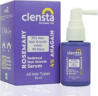 Clensta Rosemary Redensyl Hair Growth Serum With 4% Anagain Help In 70% New Hair Growth Within 90 Days|For Men & Women|All Hair Types|30Ml, 130 Grams